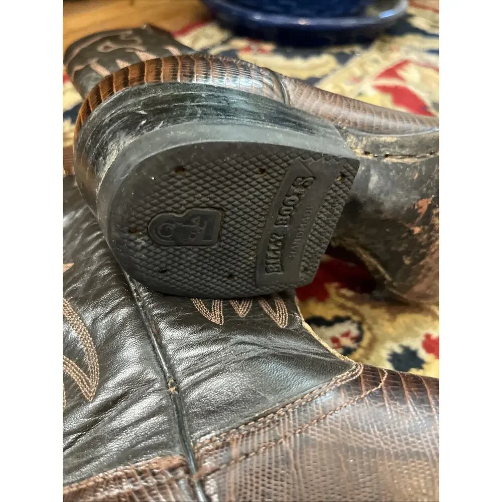 Billy Boots Mens Cowboy Western Boots Embossed Leather US 8 Mex 27 Crocodile